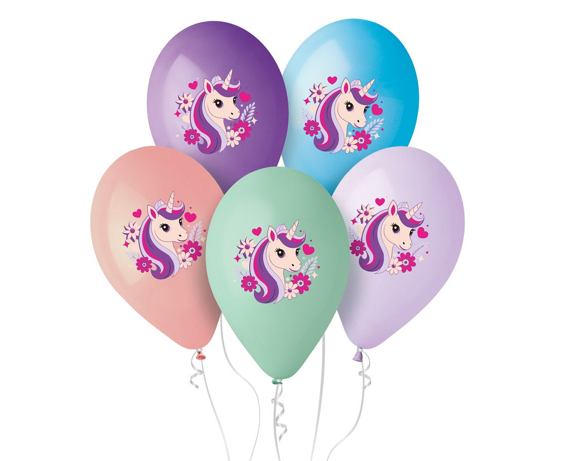 Balloons Unicorns, 12" / 5 pcs.